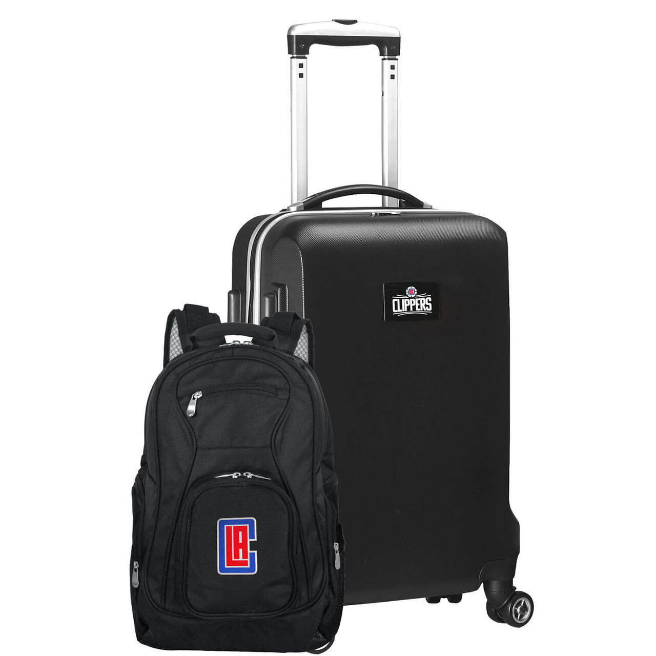 LA Clippers Deluxe 2-Piece Backpack and Carry on Set in Black