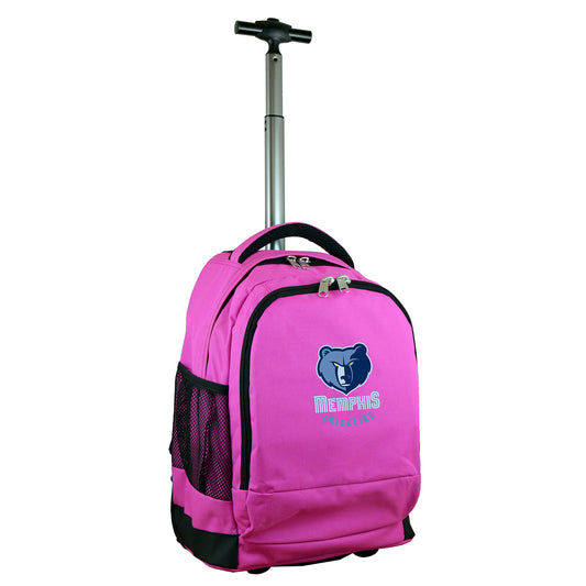 Memphis Grizzlies Premium Wheeled Backpack in Pink