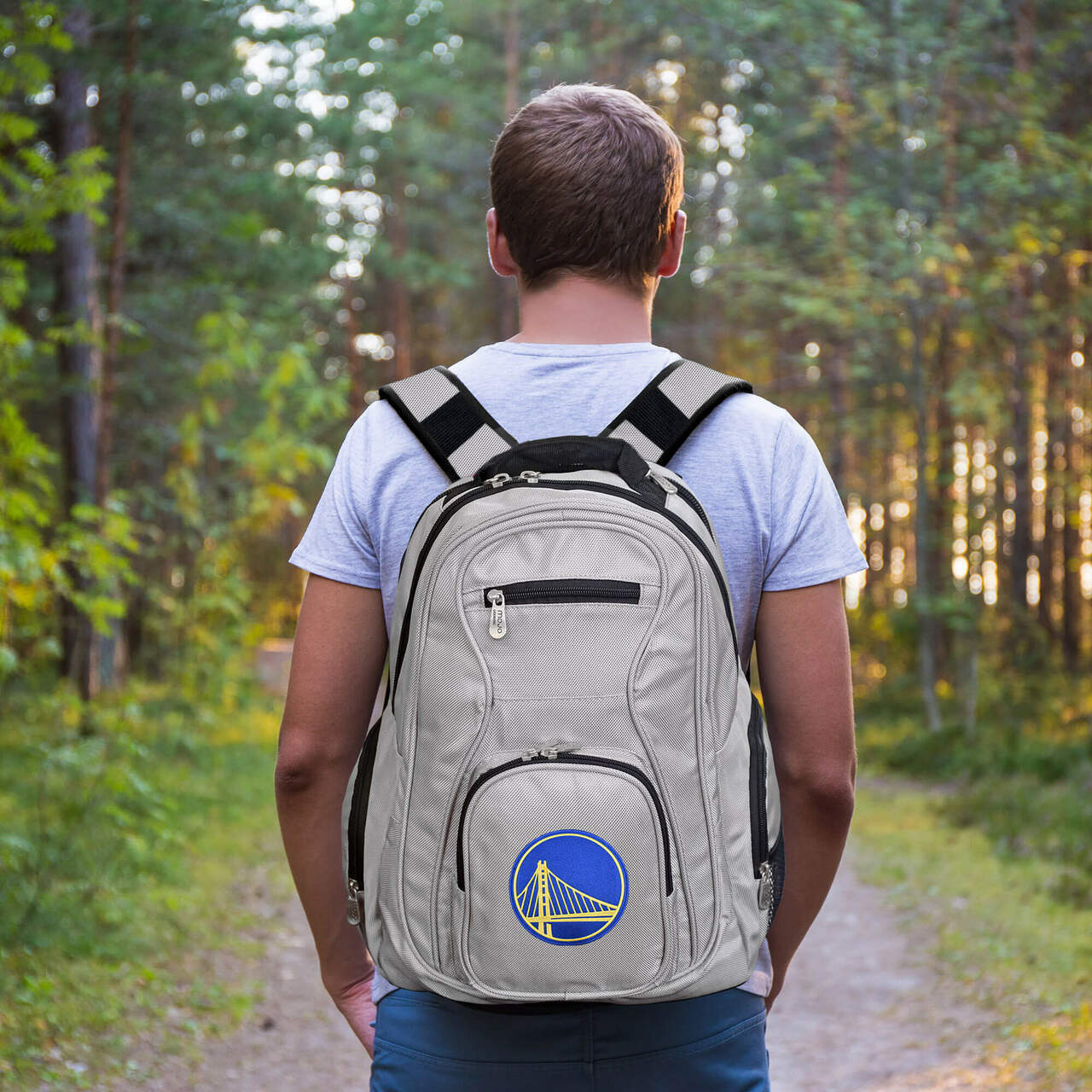 Warriors Backpack | Golden State Warriors Laptop Backpack- Gray