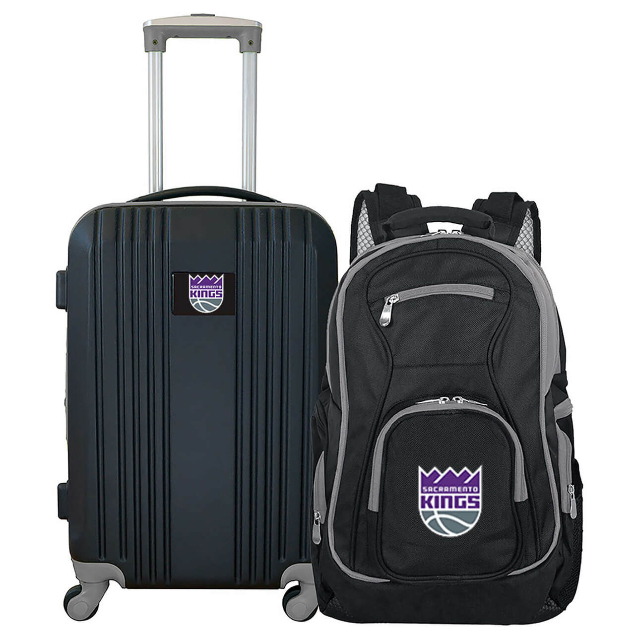 Sacramento Kings 2 Piece Premium Colored Trim Backpack and Luggage Set