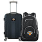 New York Knicks 2 Piece Premium Colored Trim Backpack and Luggage Set