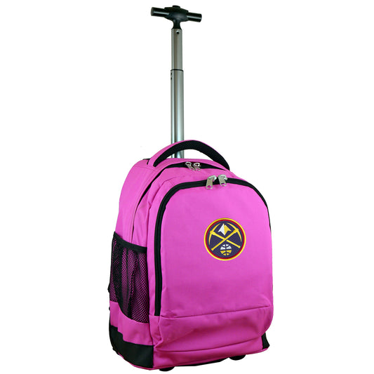 Denver Nuggets Premium Wheeled Backpack in Pink