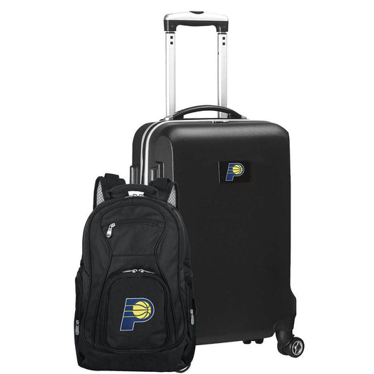Indiana Pacers Deluxe 2-Piece Backpack and Carry on Set in Black