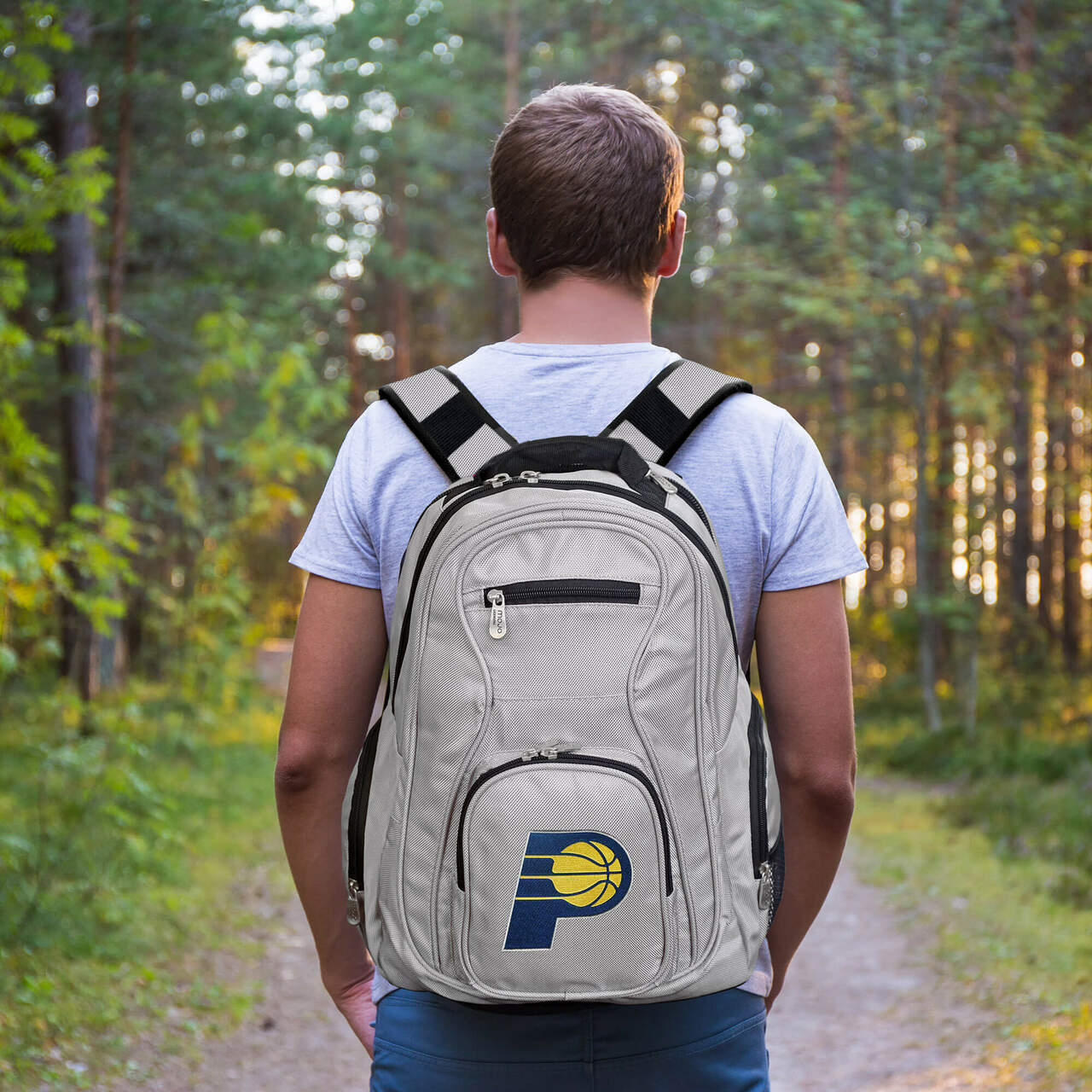 Indiana Pacers Laptop Backpack in Gray