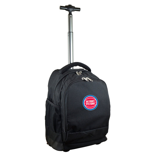 Detroit Pistons Premium Wheeled Backpack in Black