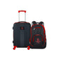 Houston Rockets 2 Piece Premium Colored Trim Backpack and Luggage Set