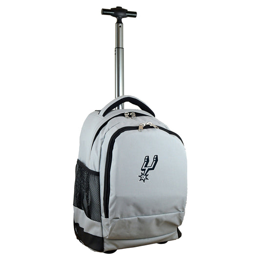 San Antonio Spurs Premium Wheeled Backpack in Grey