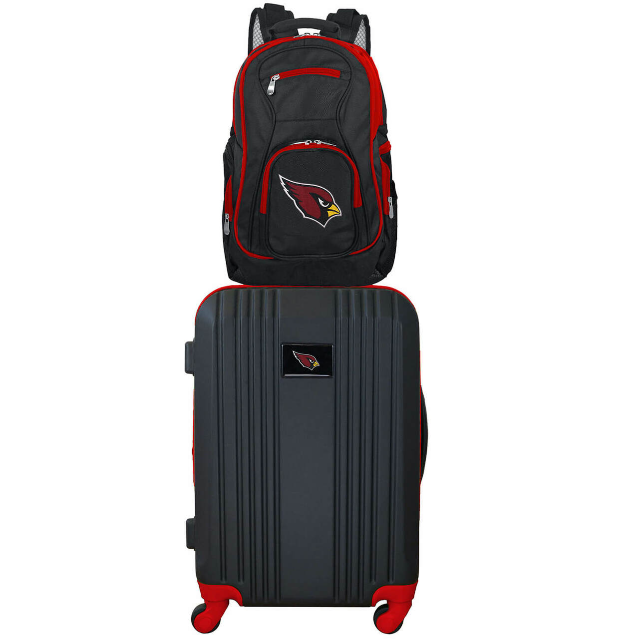 Arizona Cardinals 2 Piece Premium Colored Trim Backpack and Luggage Set