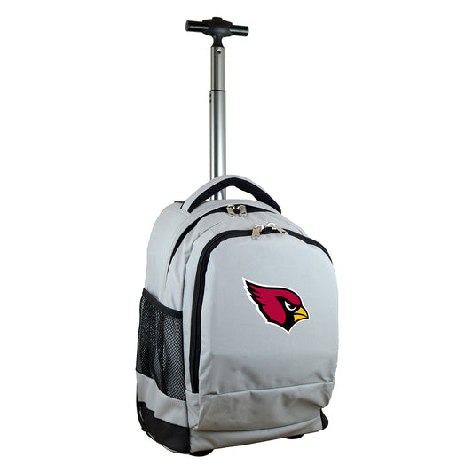 Arizona Cardinals Premium Wheeled Backpack in Grey