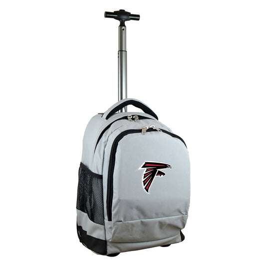 Atlanta Falcons Premium Wheeled Backpack in Grey