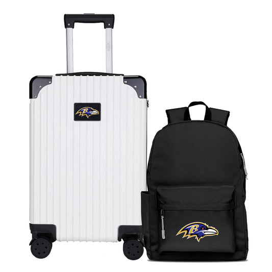 Baltimore Ravens Carry-On Hardcase Spinner Luggage and Backpack Set