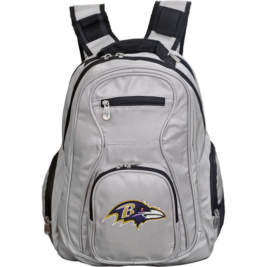 Ravens Backpack | Baltimore Ravens Laptop Backpack- Gray