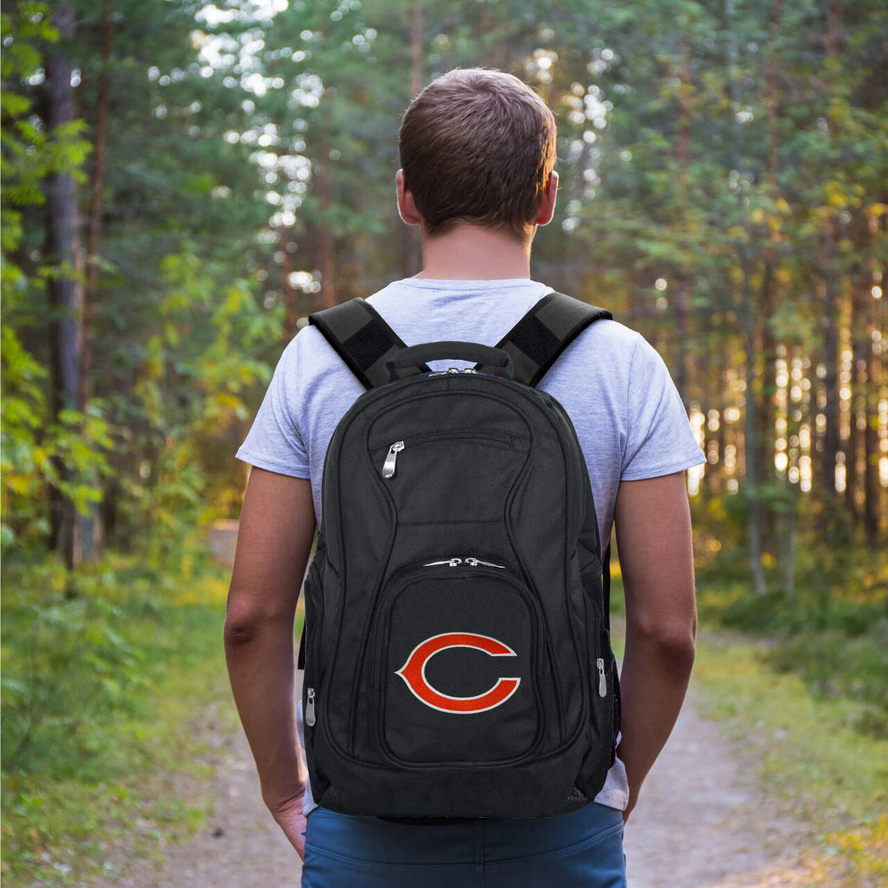 Bears Backpack | Chicago Bears Laptop Backpack- Black