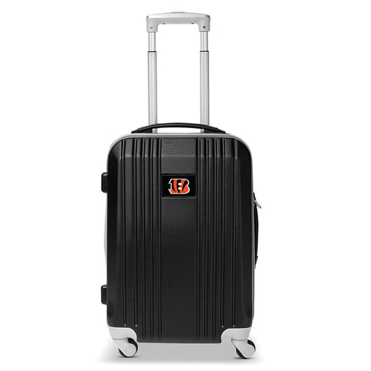 Bengals Carry On Spinner Luggage | Cincinnati Bengals Hardcase Two-Tone Luggage Carry-on Spinner in Black