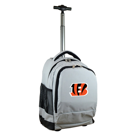Cincinnati Bengals Premium Wheeled Backpack in Grey