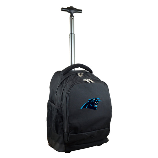 Carolina Panthers Premium Wheeled Backpack in Black