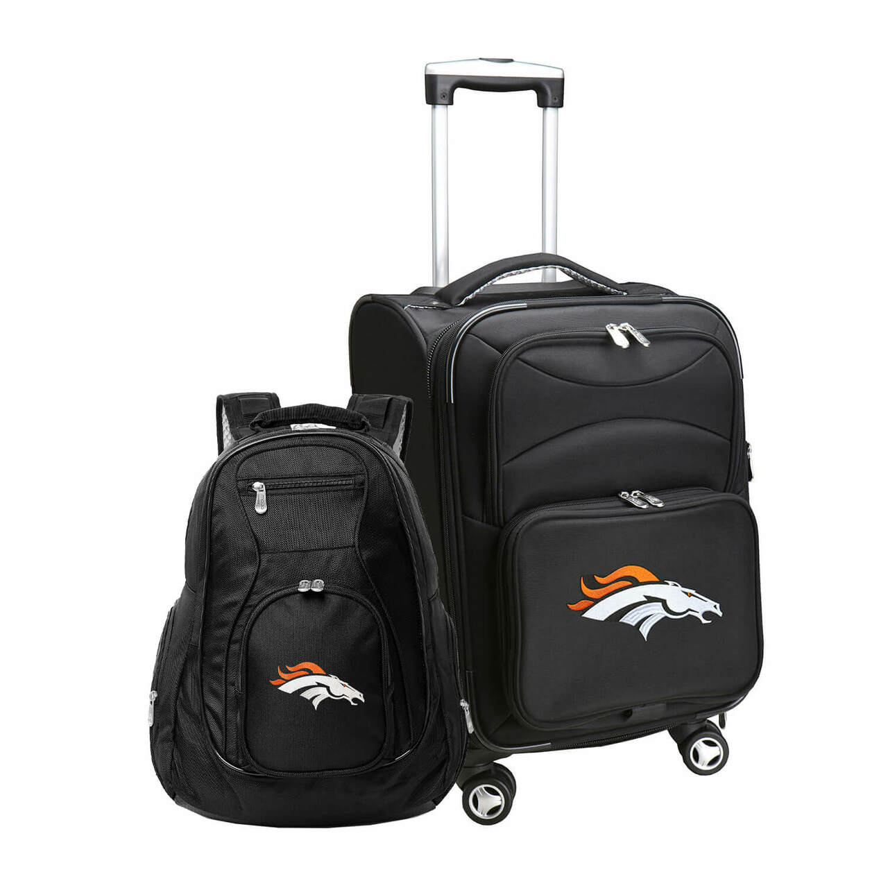 Denver Broncos Spinner Carry-On Luggage and Backpack Set