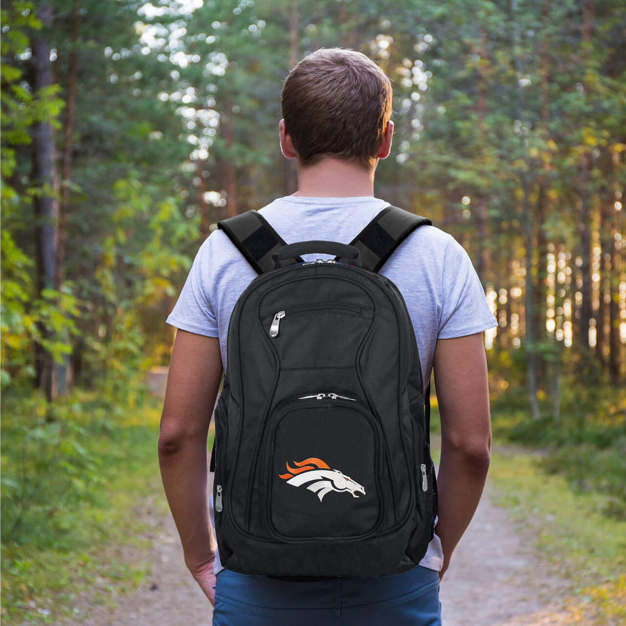 Broncos Backpack | Denver Broncos Laptop Backpack- Black