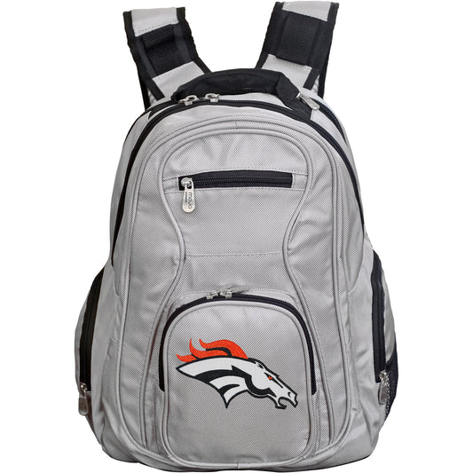 Broncos Backpack | Denver Broncos Laptop Backpack- Gray