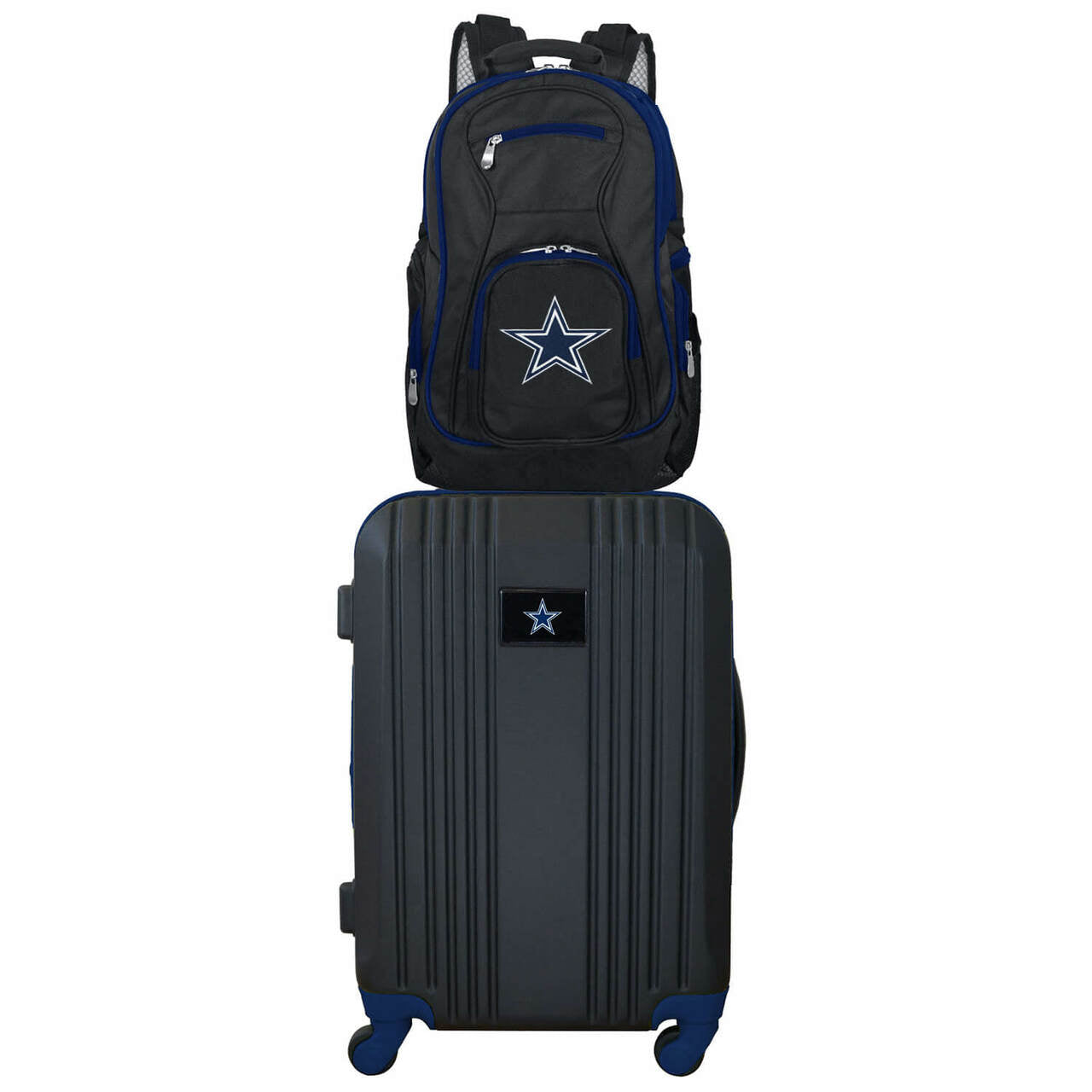 Dallas Cowboys 2 Piece Premium Colored Trim Backpack and Luggage Set