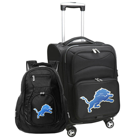 Detroit Lions Spinner Carry-On Luggage and Backpack Set