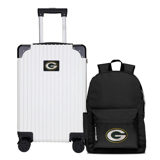 Green Bay Packers Carry-On Hardcase Spinner Luggage and Backpack Set