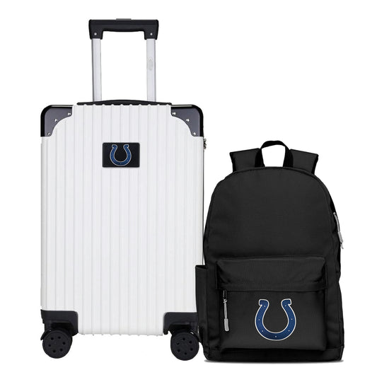 Indianapolis Colts Carry-On Hardcase Spinner Luggage and Backpack Set