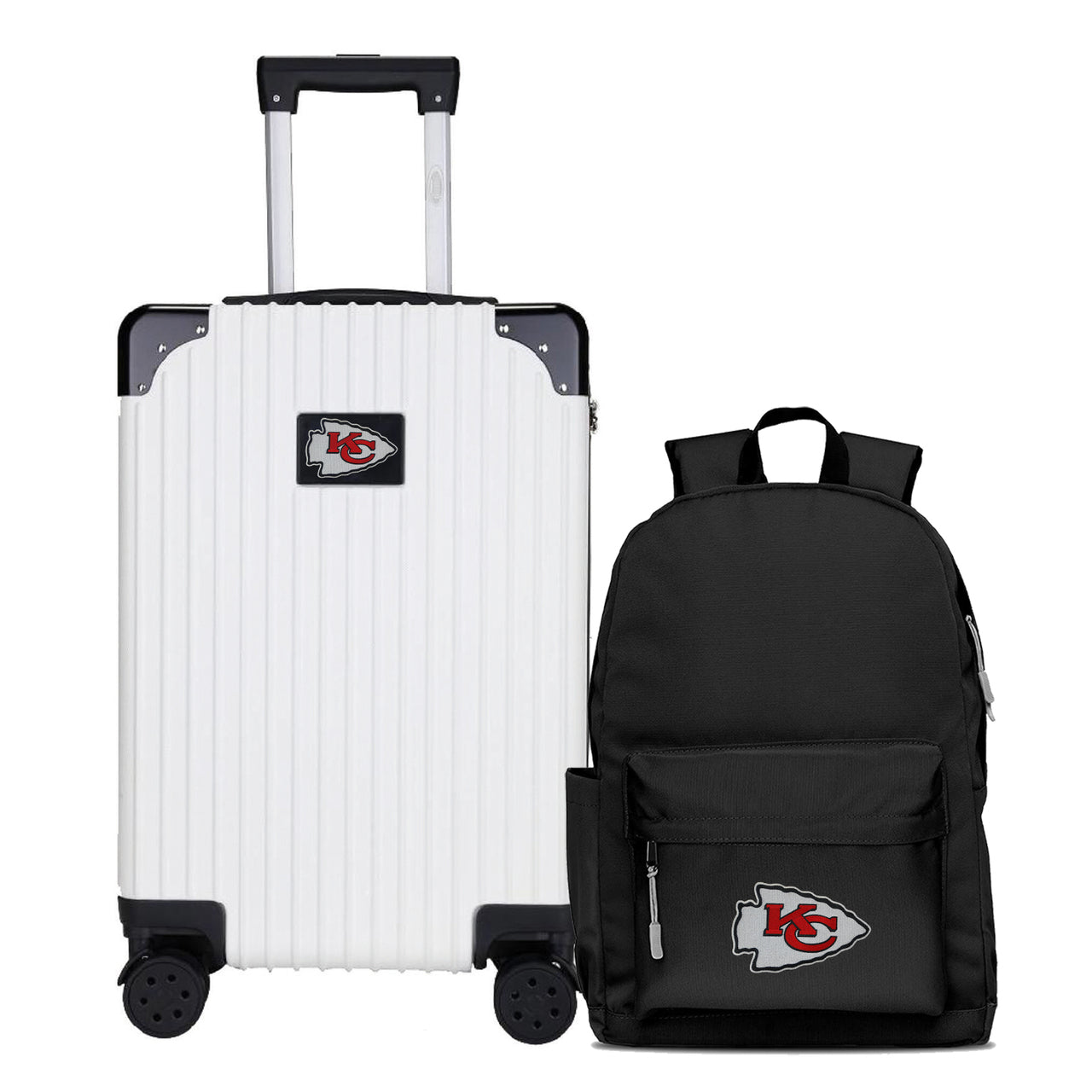 Kansas City Chiefs Carry-On Hardcase Spinner Luggage and Backpack Set