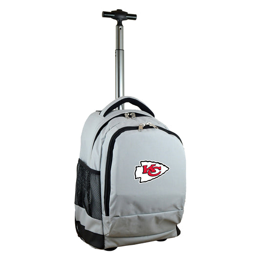 Kansas City Chiefs Premium Wheeled Backpack in Grey