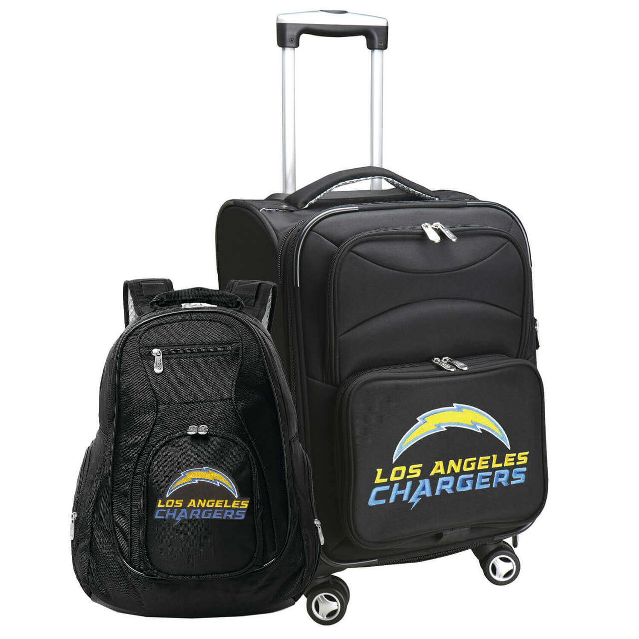 Los Angeles Chargers Spinner Carry On Luggage and Backpack Set