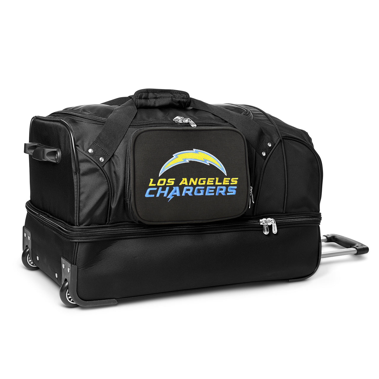 Los Angeles Chargers 27" Rolling Bottom Duffel in Black