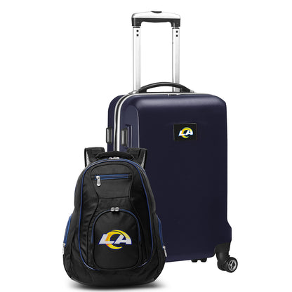 Los Angeles Rams Deluxe 2-Piece Backpack and Carry on Set