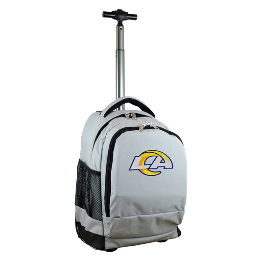 Los Angeles Rams Premium Wheeled Backpack in Grey