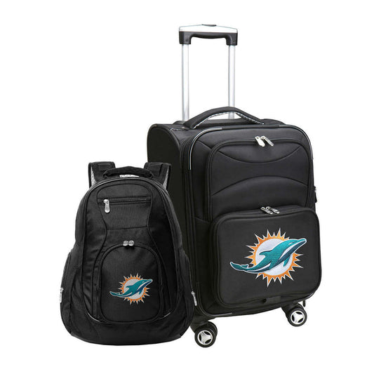 Miami Dolphins Spinner Carry-On Luggage and Backpack Set