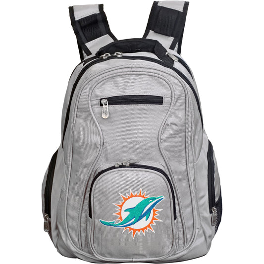 Miami Dolphins Backpack | Miami Dolphins Laptop Backpack- Gray