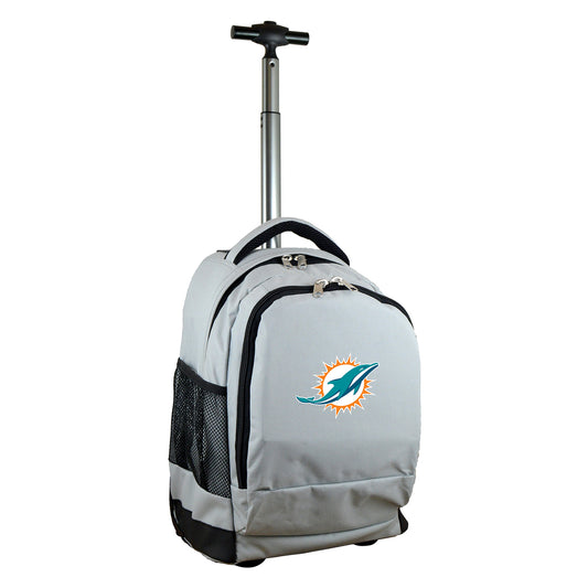 Miami Dolphins Premium Wheeled Backpack in Grey