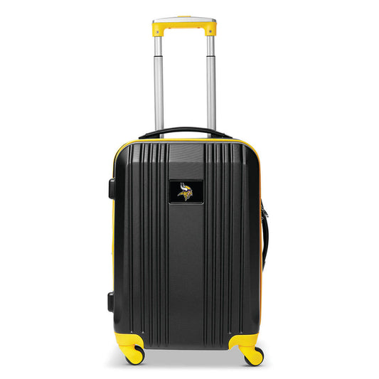 Vikings Carry On Spinner Luggage | Minnesota Vikings Hardcase Two-Tone Luggage Carry-on Spinner in Black
