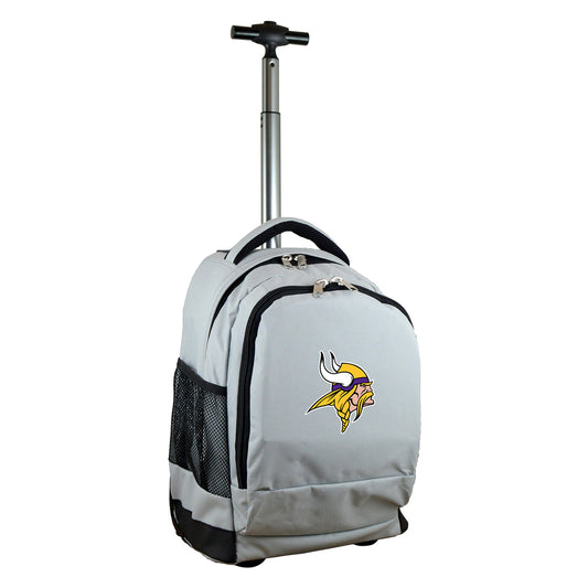 Minnesota Vikings Premium Wheeled Backpack in Grey