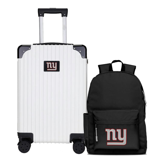 New York Giants Carry-On Hardcase Spinner Luggage and Backpack Set