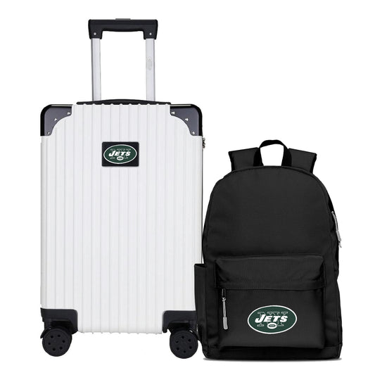 New York Jets Carry-On Hardcase Spinner Luggage and Backpack Set