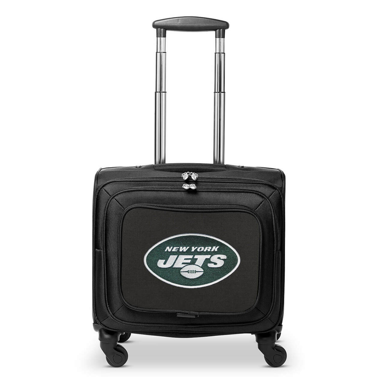 New York Jets 14" Black Wheeled Laptop Overnighter