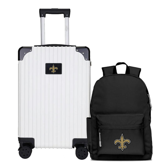 New Orleans Saints Carry-On Hardcase Spinner Luggage and Backpack Set