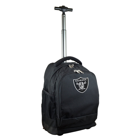 Las Vegas Raiders Premium Wheeled Backpack in Black