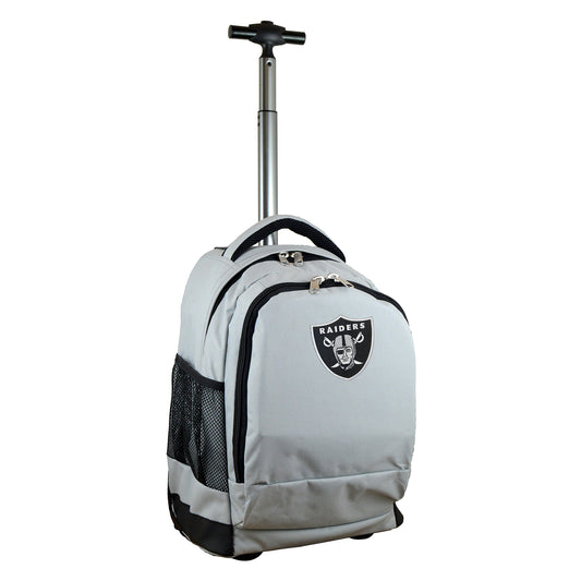 Las Vegas Raiders Premium Wheeled Backpack in Grey