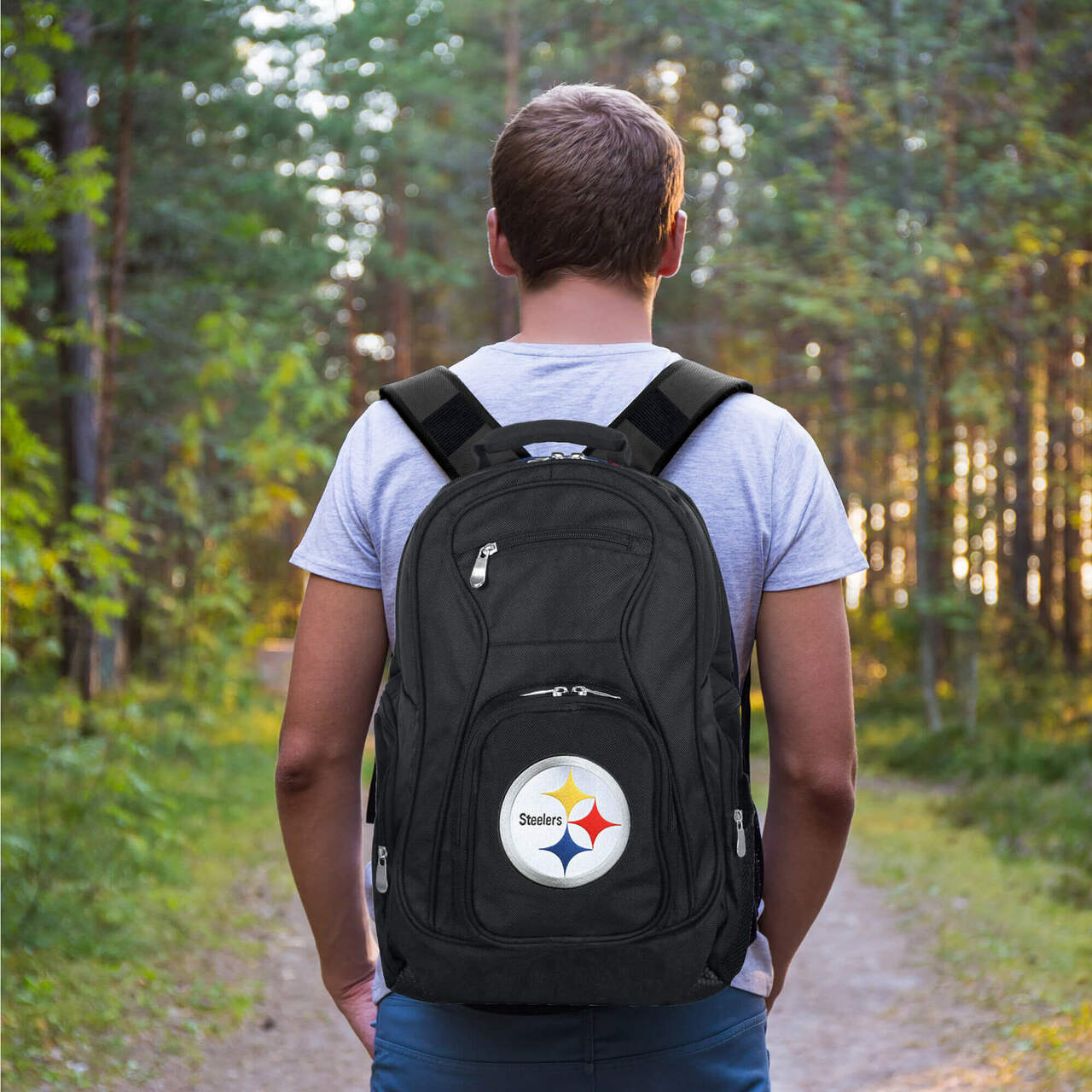Steelers Backpack | Pittsburgh Steelers Laptop Backpack- Black