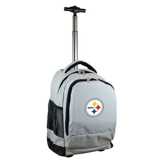 Pittsburgh Steelers Premium Wheeled Backpack in Grey