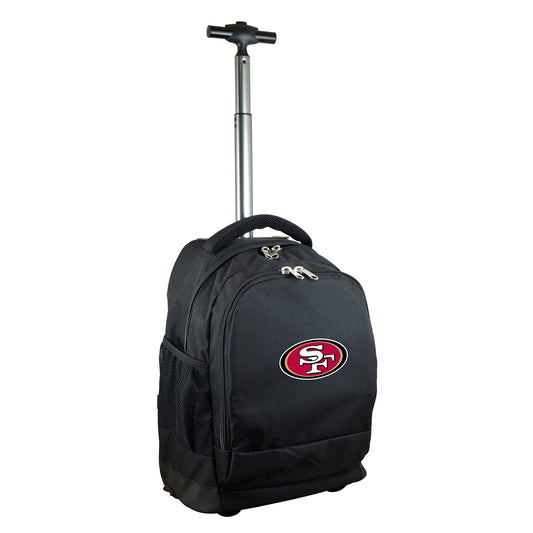 San Francisco 49ers Premium Wheeled Backpack in Black