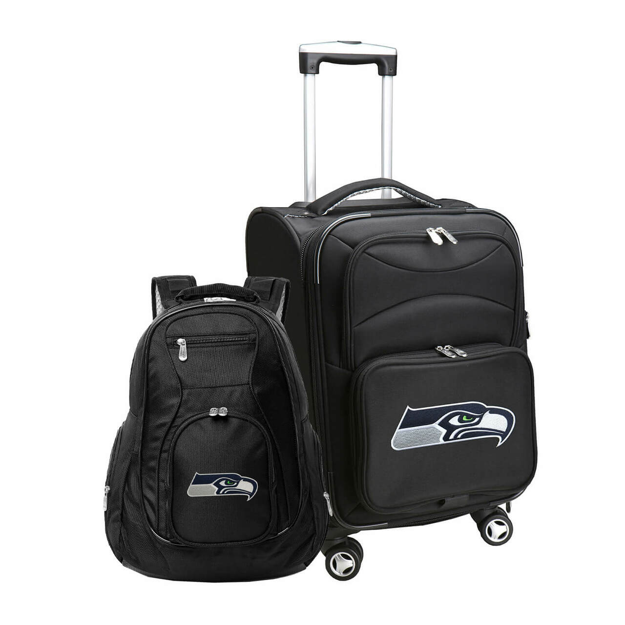 Seattle Seahawks Spinner Carry-On Luggage and Backpack Set