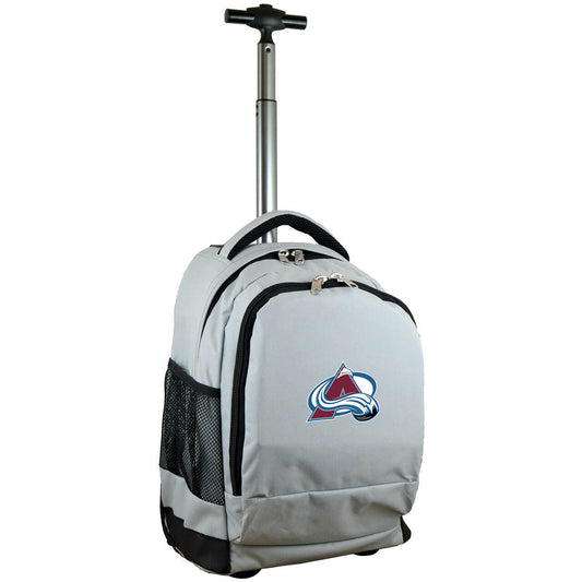 Colorado Avalanche Premium Wheeled Backpack in Grey