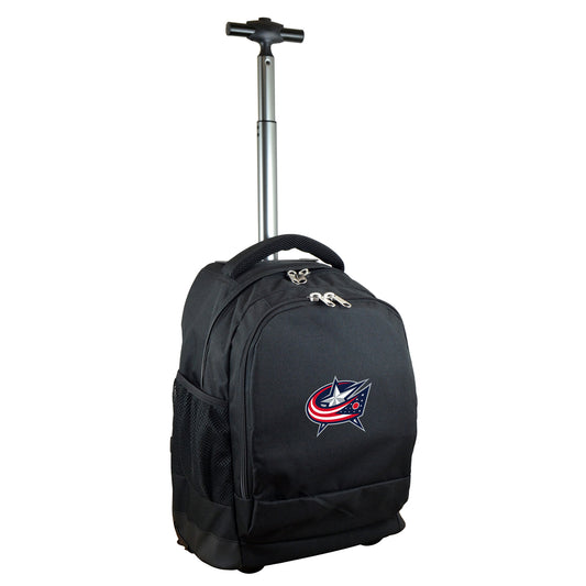 Columbus Blue Jackets Premium Wheeled Backpack in Black